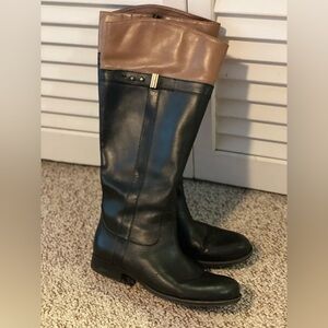 NATURALIZER JOSETTE BLACK TAN RIDING BOOT
SIZE 7 M WIDE SHAFT